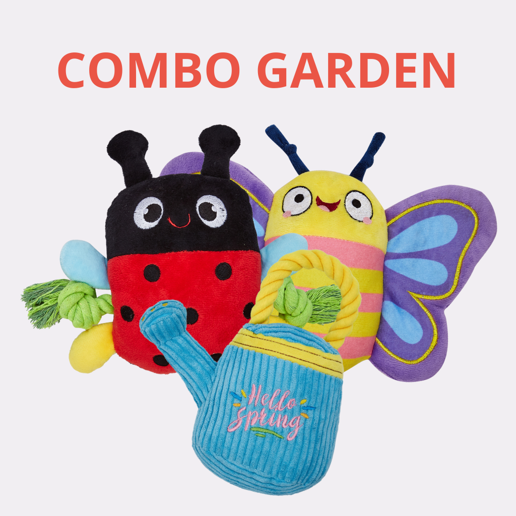 FOFOS Đồ Chơi Nhồi Bông Hình Con Bướm Có Còi Kêu Cho Chó – Bộ Sưu Tập Garden