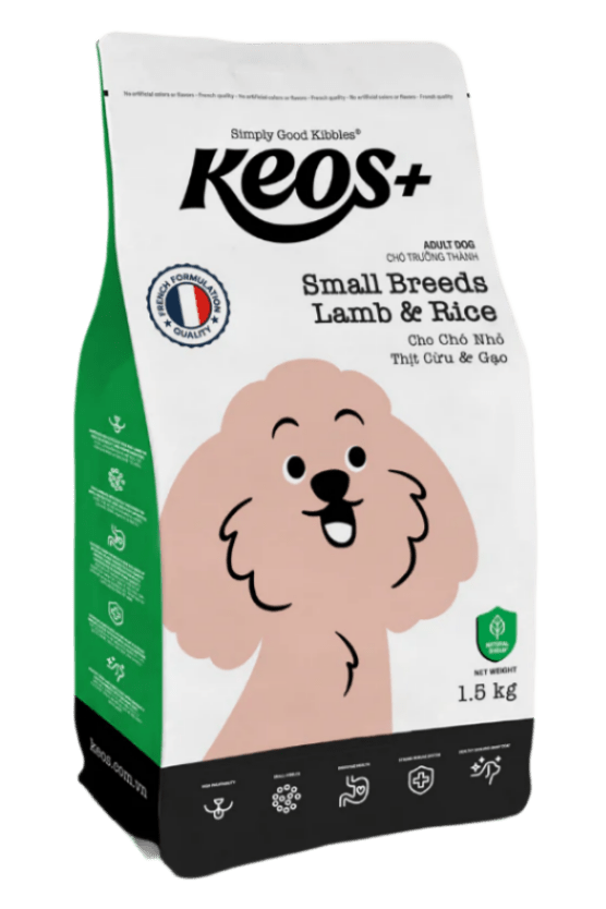 KEOS+ CHO CHÓ NHỎ VỊ CỪU & GẠO - Tiệm Spa Bốn Chân