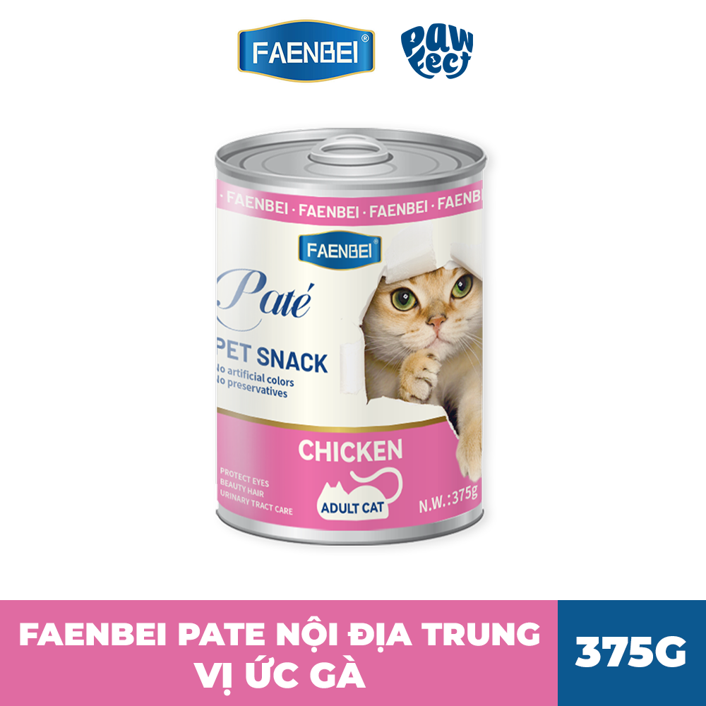 Faenbei Pate Cho Mèo Giàu Protein Nhiều Đạm 375G Vị Gà