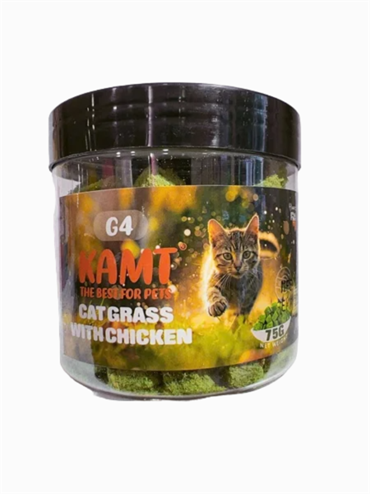 VIÊN CỎ MÈO KAMT G4 ÉP THỊT GÀ 75G - Tiệm Spa Bốn Chân