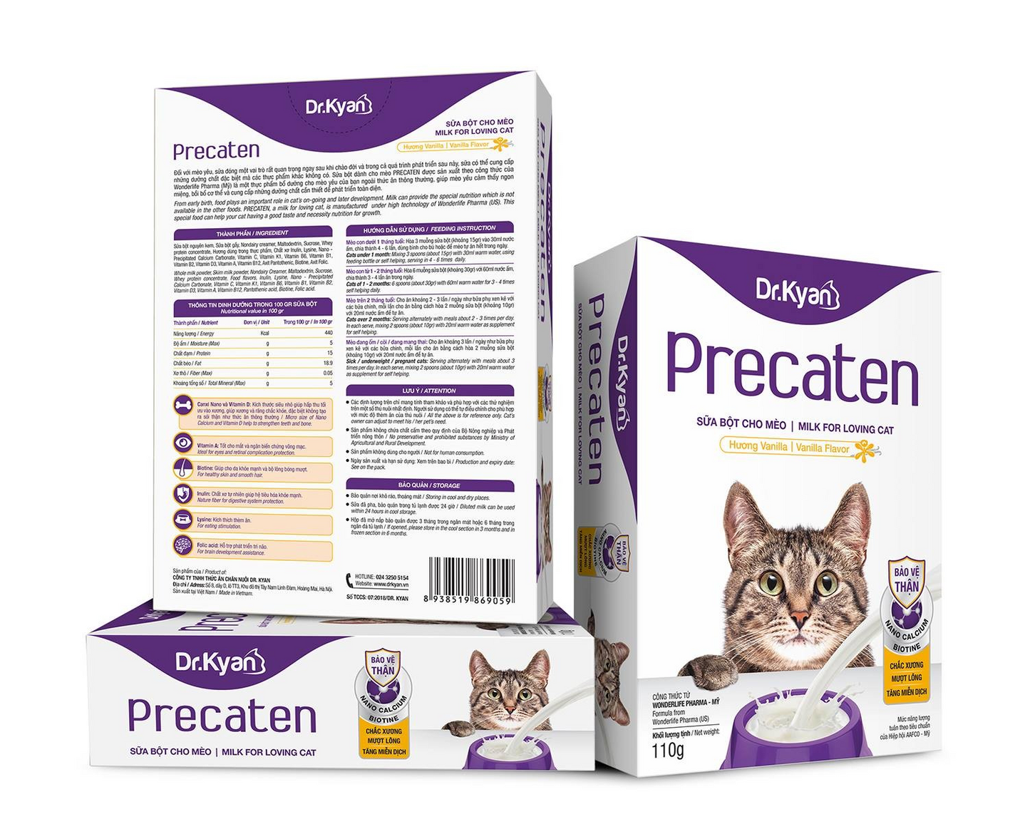 SỮA BỘT PRECATEN CHO MÈO 110G - Tiệm Spa Bốn Chân