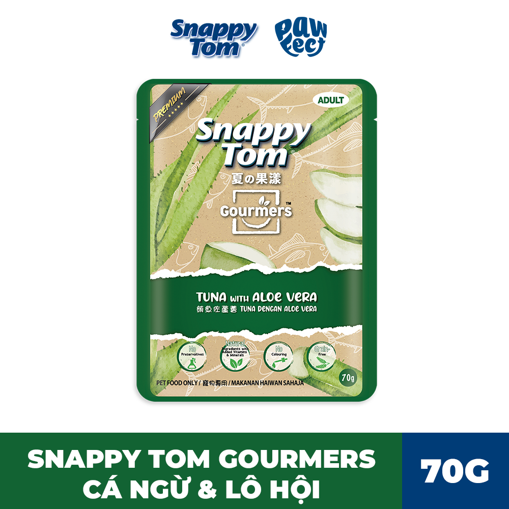 Snappy Tom Gourmers Series Vị Cá Ngừ & Lô Hội (Nha Đam)