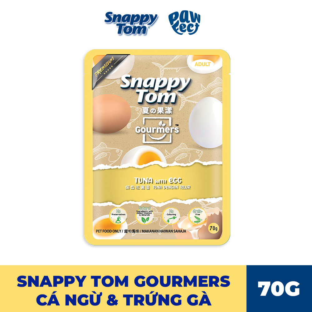 Snappy Tom Gourmers Series Vị Cá Ngừ & Trứng Gà 70g