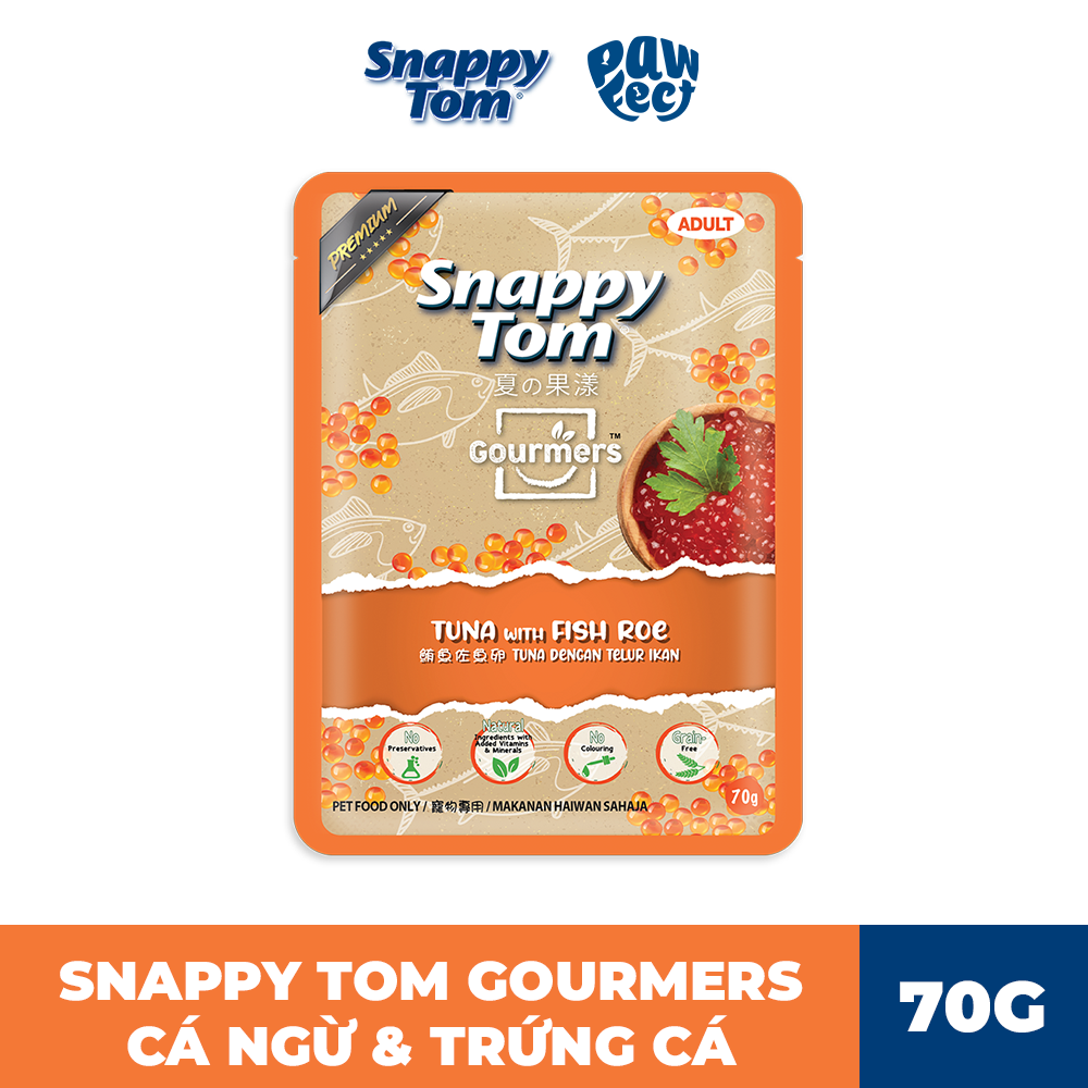 Snappy Tom Gourmers Series Vị Cá Ngừ & Trứng Cá 70g
