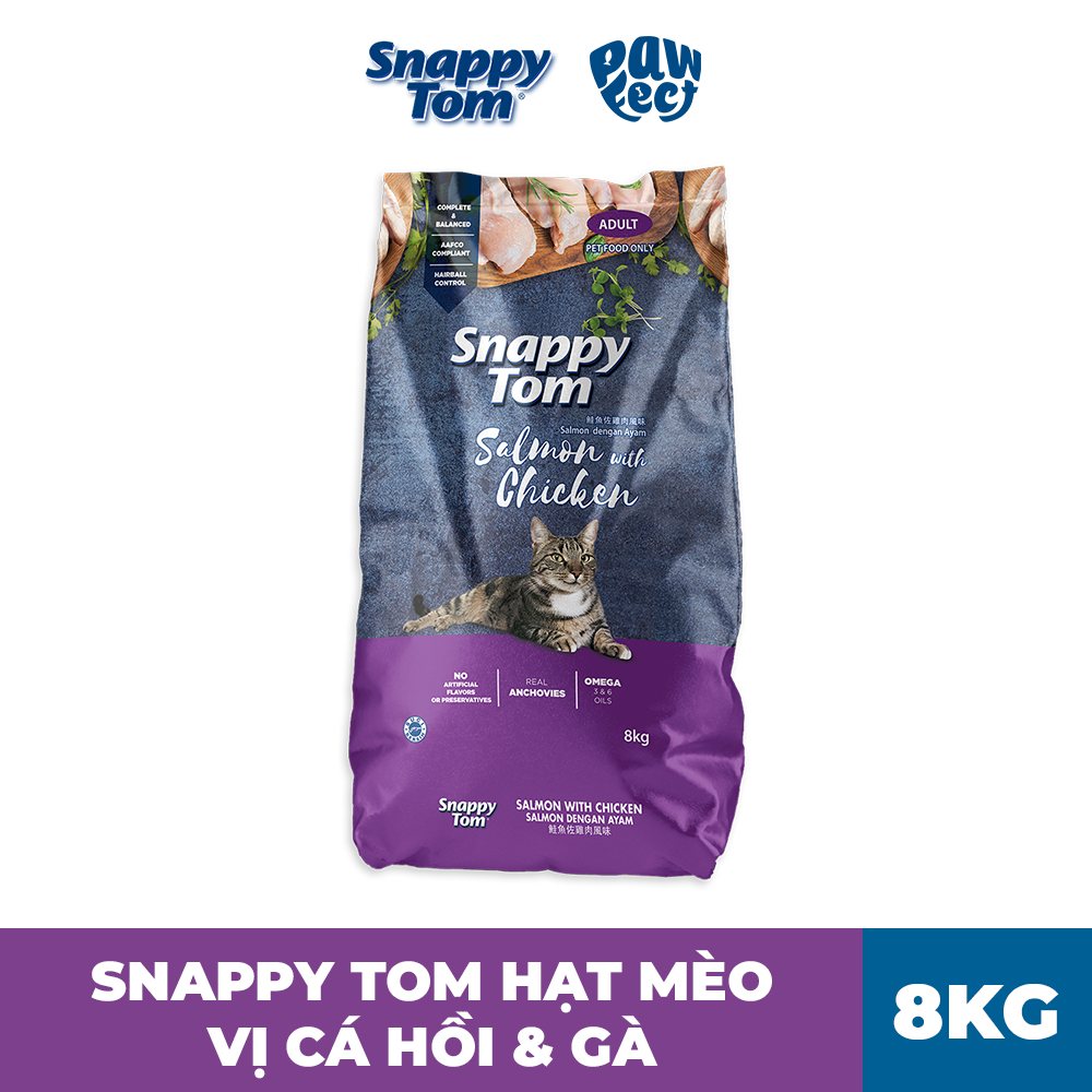Snappy Tom Hạt 8kg Vị Cá Hồi & Gà