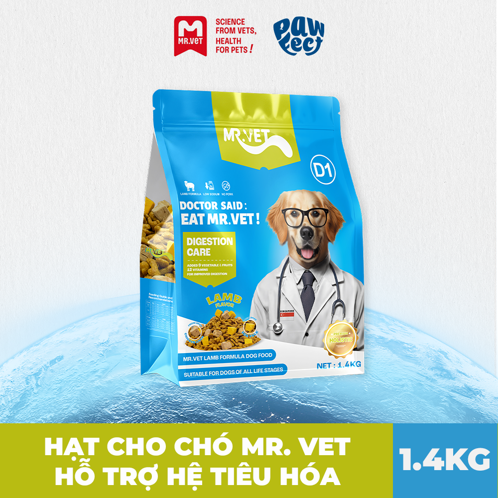 Mr. Vet D1 Thức Ăn Hạt Holistic Cao Cấp Cho Chó 1.4kg