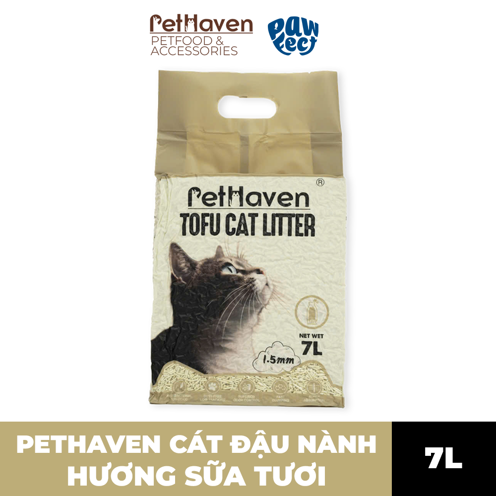 Cát Vệ Sinh Cho Mèo Cát Đậu Nành PetHaven 7L - Hương Sữa tươi