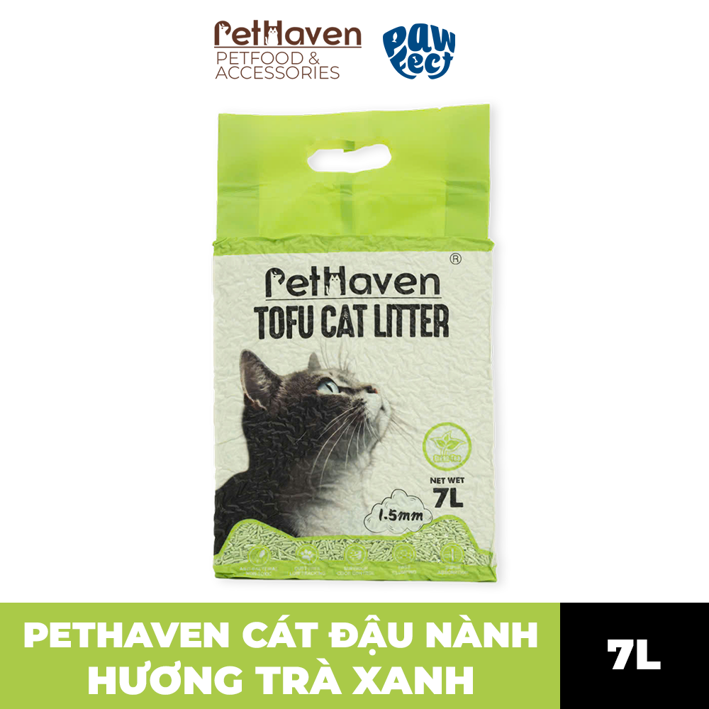 Cát Vệ Sinh Cho Mèo Cát Đậu Nành PetHaven 7L - Hương Trà Xanh
