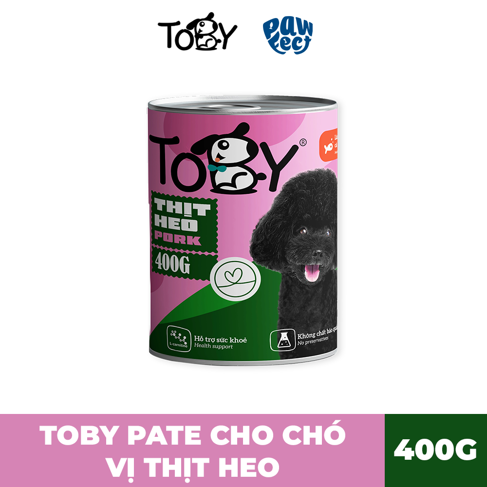 TOBY Pate Cho Chó 400g Vị Thịt Heo