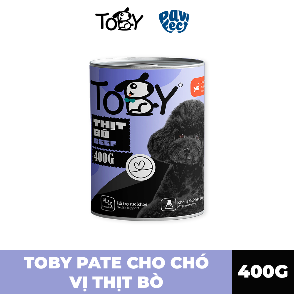 TOBY Pate Cho Chó 400g Vị Thịt Bò