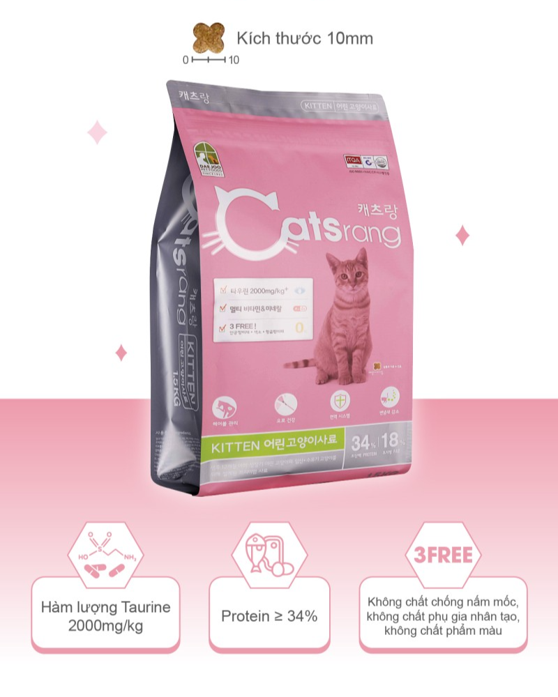 Catsrang Thức Ăn Hạt Dành Cho Mèo Mẹ Và Mèo Con Túi 1.5kg
