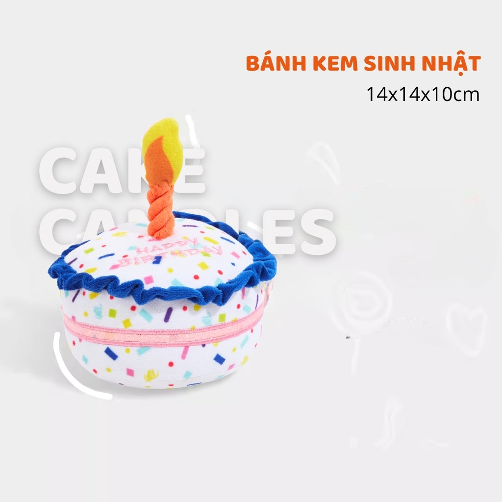 FOFOS Đồ Chơi Nhồi Bông Hình Nón Sinh Nhật Có Vòng Dây Bện Cho Chó – Bộ Sưu Tập Sinh Nhật 13x9x28cm