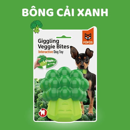 FOFOS Đồ Chơi Gặm Phát Tiếng Cười Hình Bông Cải Xanh Cho Chó – Chất Liệu TPR Kép Bền Chắc