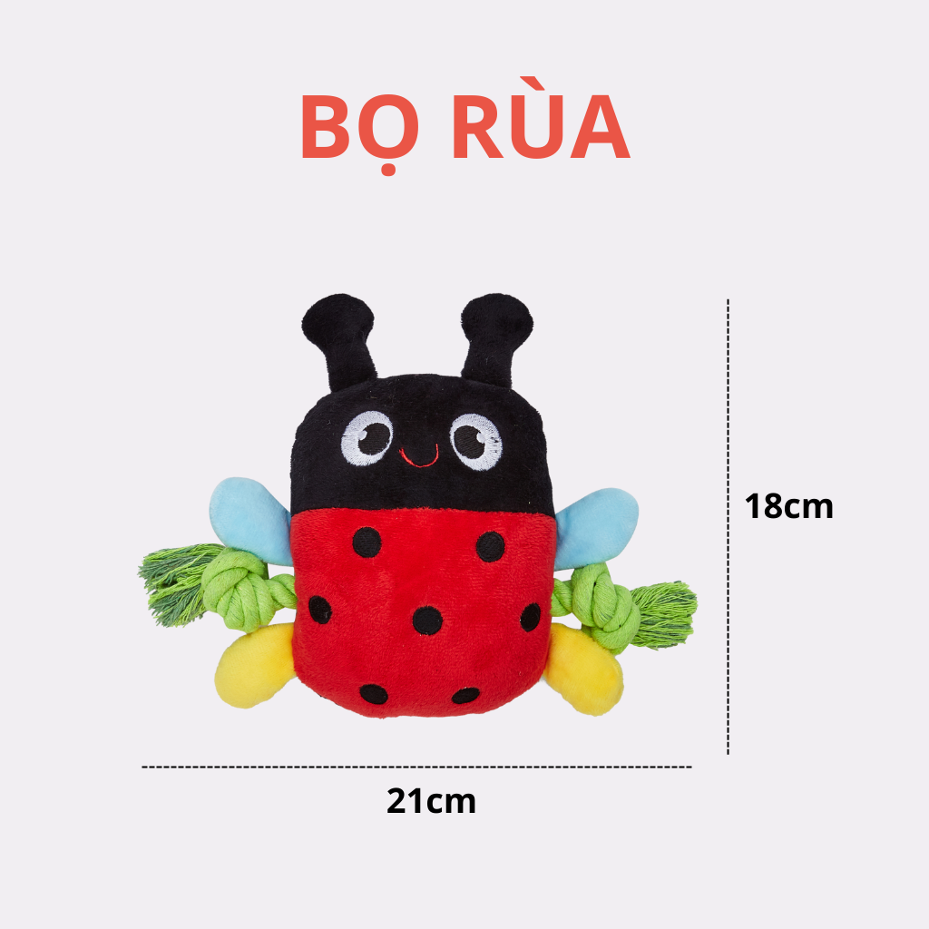 FOFOS Đồ Chơi Nhồi Bông Hình Con Bướm Có Còi Kêu Cho Chó – Bộ Sưu Tập Garden