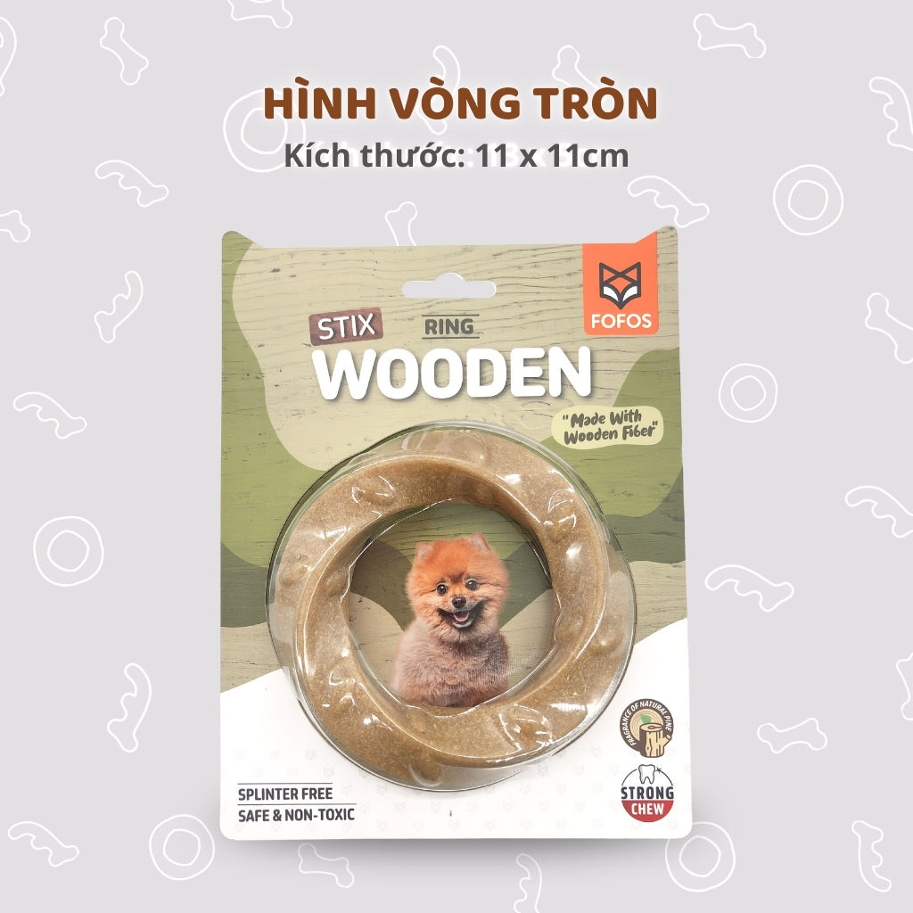 FOFOS Đồ Chơi Gặm Bằng Gỗ Hình Sừng Hươu Cho Chó Cỡ Nhỏ – Sợi Gỗ Thật, Không Xước Mảnh