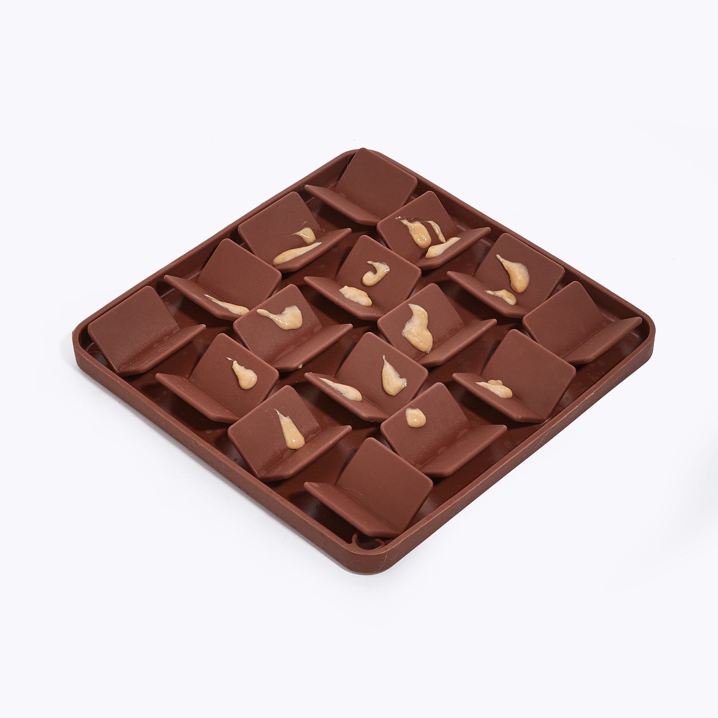 FOFOS Licking Mat – Thảm Liếm Silicone Cho Chó Mèo Giảm Lo Âu, Chậm Ăn & Sạch Răng (Màu Nâu Đậm)