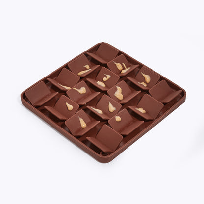 FOFOS Licking Mat – Thảm Liếm Silicone Cho Chó Mèo Giảm Lo Âu, Chậm Ăn & Sạch Răng (Màu Nâu Đậm)
