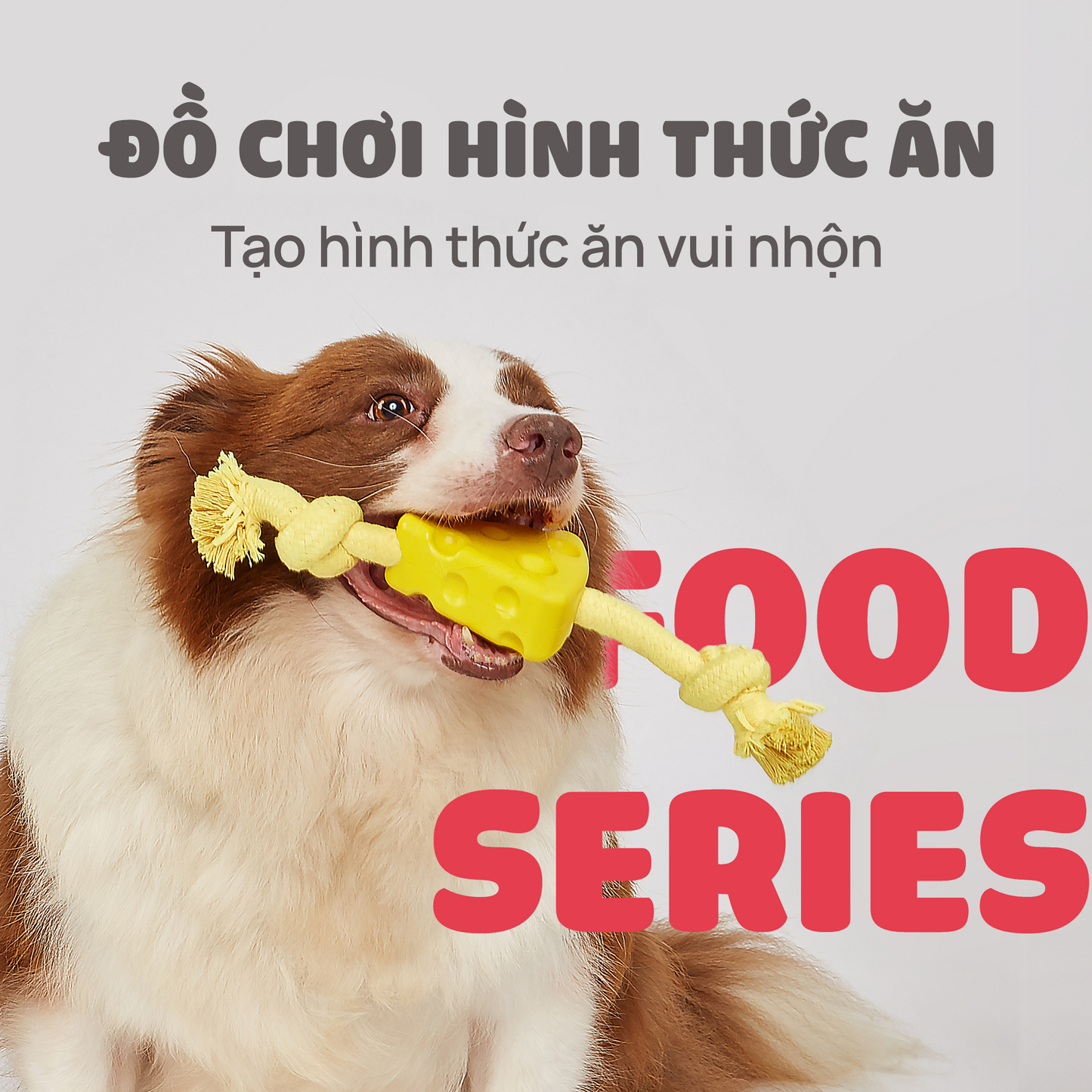 FOFOS Đồ Chơi Dây Bện Kèm Cao Su Hình Xúc Xích Cho Chó – Màu Cam, Kết Hợp Kéo Co Và Gặm Nhai
