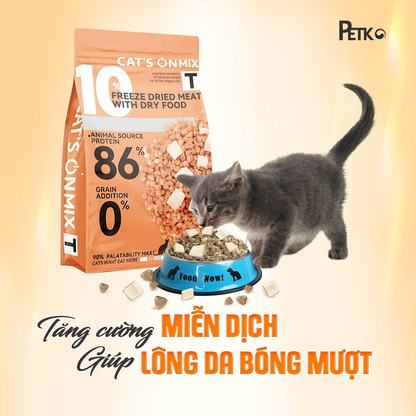 Soonsoo Cat's On Mix T Thức Ăn Hạt Cao Cấp Cho Mèo Thêm 10% Thịt Sấy Lạnh