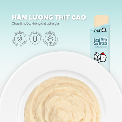 PetQ Súp Thưởng Sữa Dê 15g Vị Cỏ Mèo Tăng Cường Tiêu Hóa