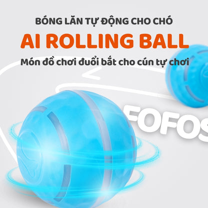FFOFOS Bóng Lăn Tự Động Thông Minh Đèn LED Cho Chó – Sạc Nhanh Type-C, Chống Nước 8.5x8.5x8.5cm