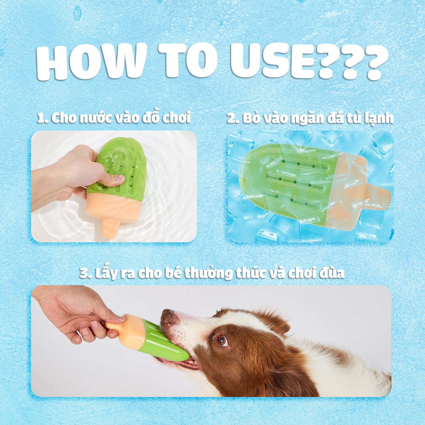 FOFOS Đồ Chơi Que Kem Làm Mát Cho Chó – Cooling Ice Lolly Giải Nhiệt, Hỗ Trợ Mọc Răng