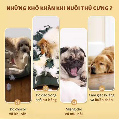 FOFOS Đồ Chơi Bện Thừng Thắt 3 Đầu Cho Chó – Làm Sạch Răng Tự Nhiên 45x5.5x4.5cm