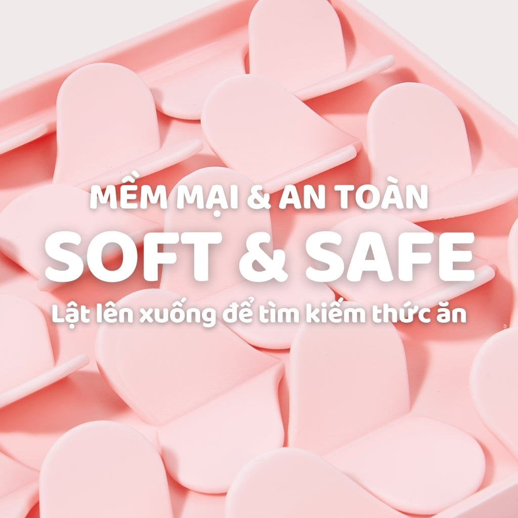 FOFOS Licking Mat – Thảm Liếm Silicone Cho Chó Mèo Giảm Lo Âu, Chậm Ăn & Sạch Răng (Màu Nâu Đậm)
