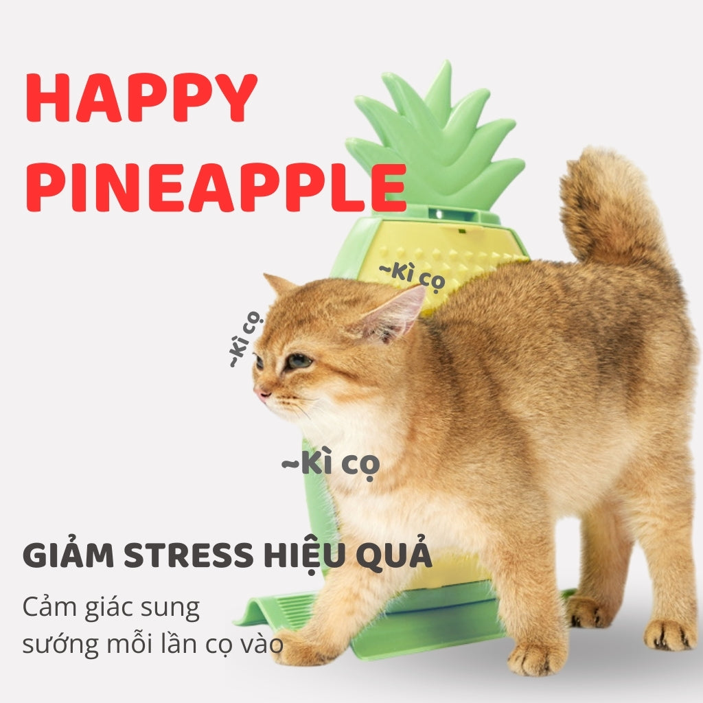 FOFOS Lược Chải Lông Tự Chải Hình Trái Thơm Cho Mèo