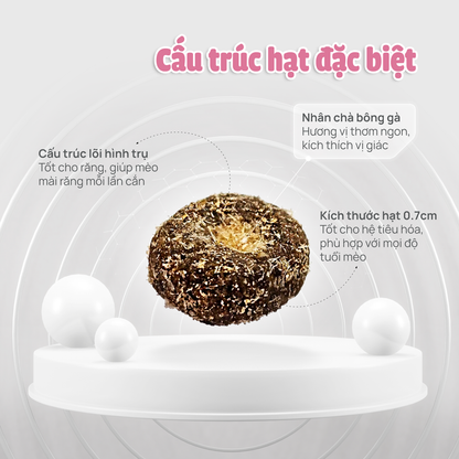 PetQ Macaron D5 Thức Ăn Hạt Cho Mèo Túi 200g
