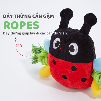FOFOS Đồ Chơi Nhồi Bông Hình Con Bướm Có Còi Kêu Cho Chó – Bộ Sưu Tập Garden