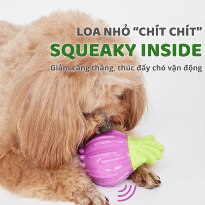 FOFOS Đồ Chơi Gặm Phát Tiếng Cười Hình Bông Cải Xanh Cho Chó – Chất Liệu TPR Kép Bền Chắc