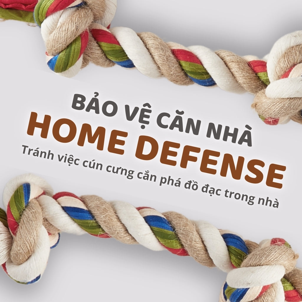 FOFOS Đồ Chơi Bện Thừng Thắt 3 Đầu Cho Chó – Làm Sạch Răng Tự Nhiên 45x5.5x4.5cm