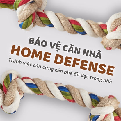 FOFOS Đồ Chơi Bện Thừng Thắt 3 Đầu Cho Chó – Làm Sạch Răng Tự Nhiên 45x5.5x4.5cm
