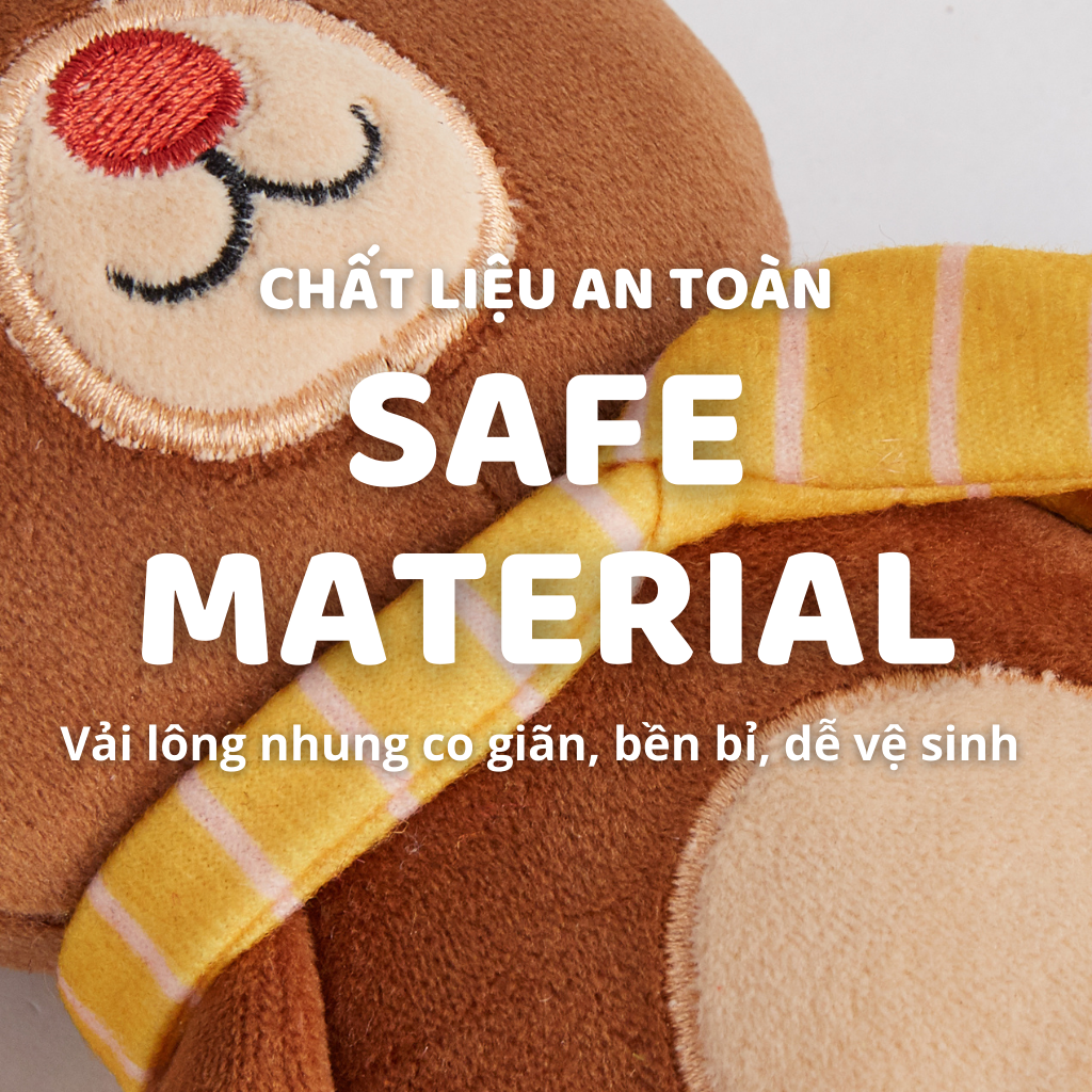 FOFOS Đồ Chơi Nhồi Bông Hình Sư Tử Có Còi Kêu Cho Chó Con – Dòng Fluffy Puppy Siêu Mềm Mại