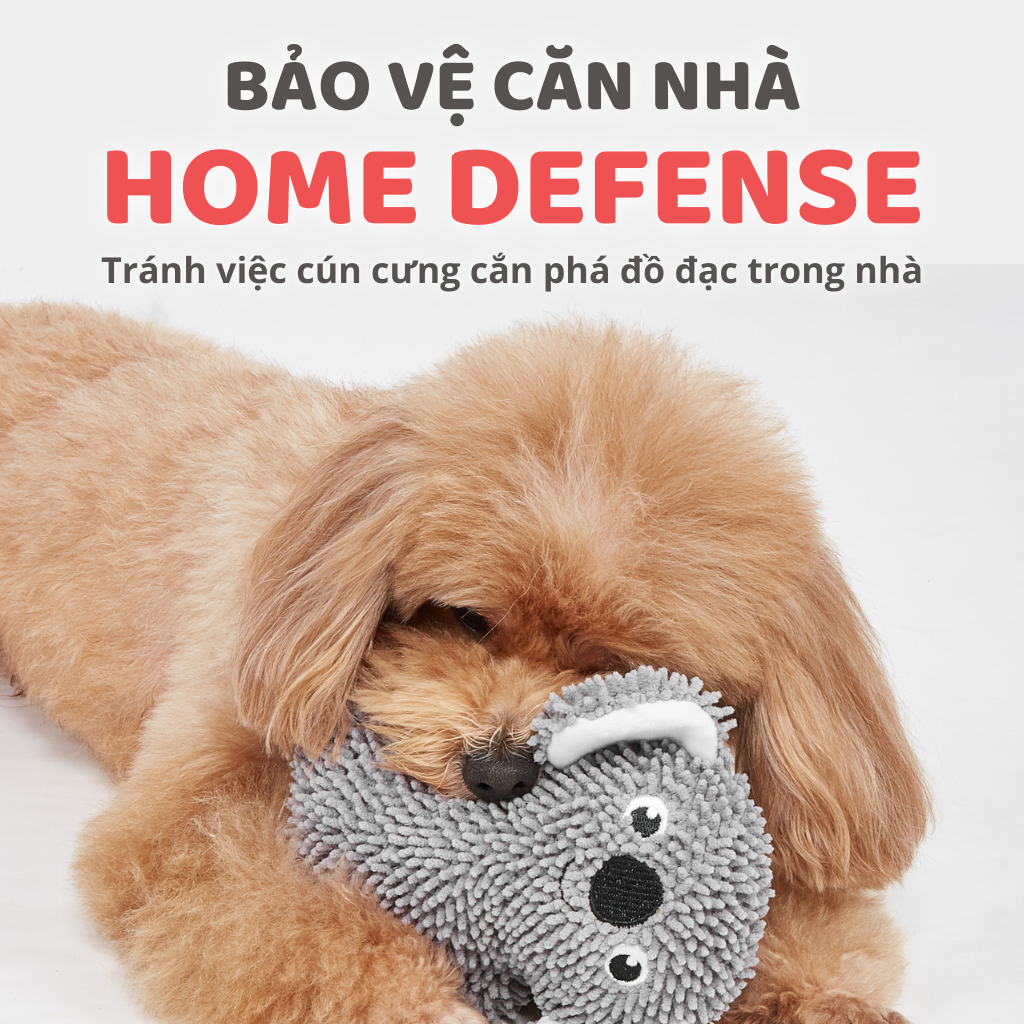 FOFOS Đồ Chơi Nhồi Bông Hình Gấu Koala Tua Rua Bền Chắc Có Còi Kêu Cho Chó