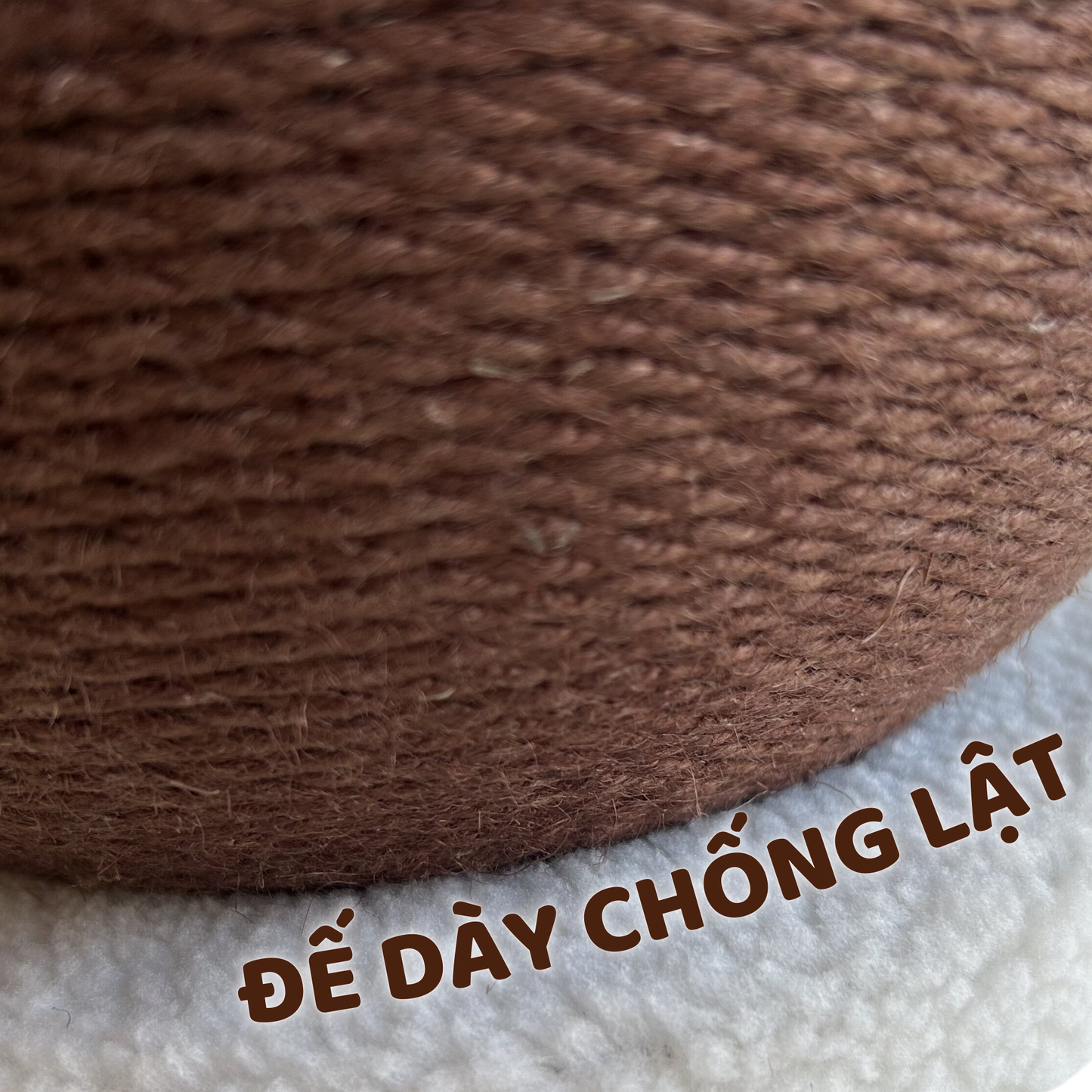 FOFOS Trụ Cào Móng Hình Trái Dừa Kèm Hoa Trang Trí Cho Mèo – Dây Sisal Tự Nhiên 28.5x25cm