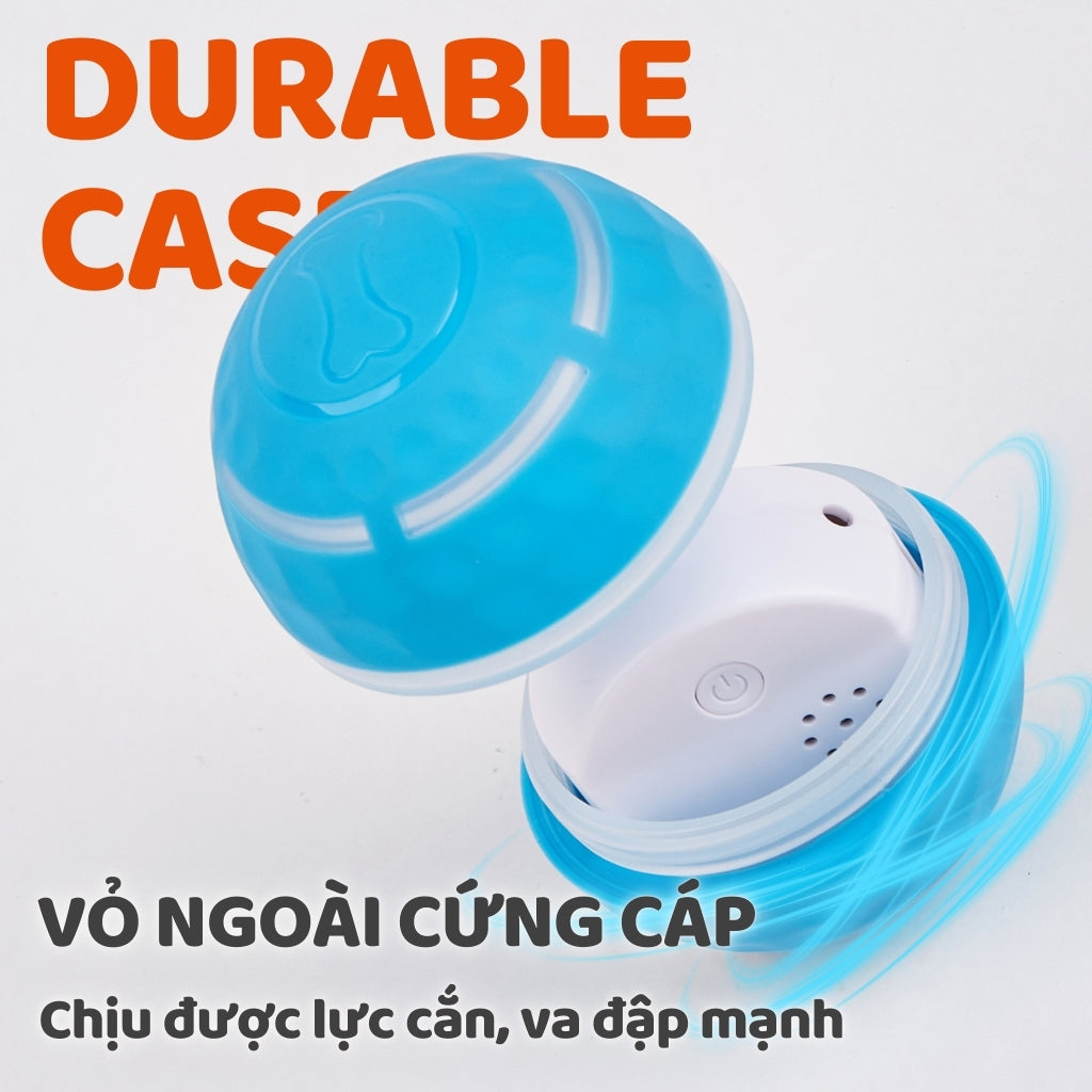 FFOFOS Bóng Lăn Tự Động Thông Minh Đèn LED Cho Chó – Sạc Nhanh Type-C, Chống Nước 8.5x8.5x8.5cm