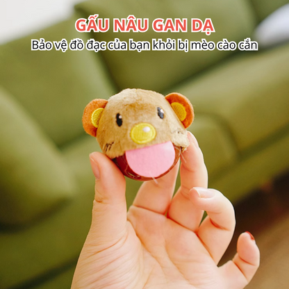 FOFOS Bóng Chuông Có Cỏ Bạc Hà Cho Mèo – Đồ Chơi Bóng Lông Xù Màu Ngẫu Nhiên Hình Con Vật