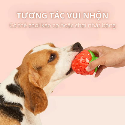 FOFOS Đồ Chơi Gặm Có Còi Kêu Hình Trái Thơm (Dứa) Cho Chó – Chất Liệu TPR Bền Chắc