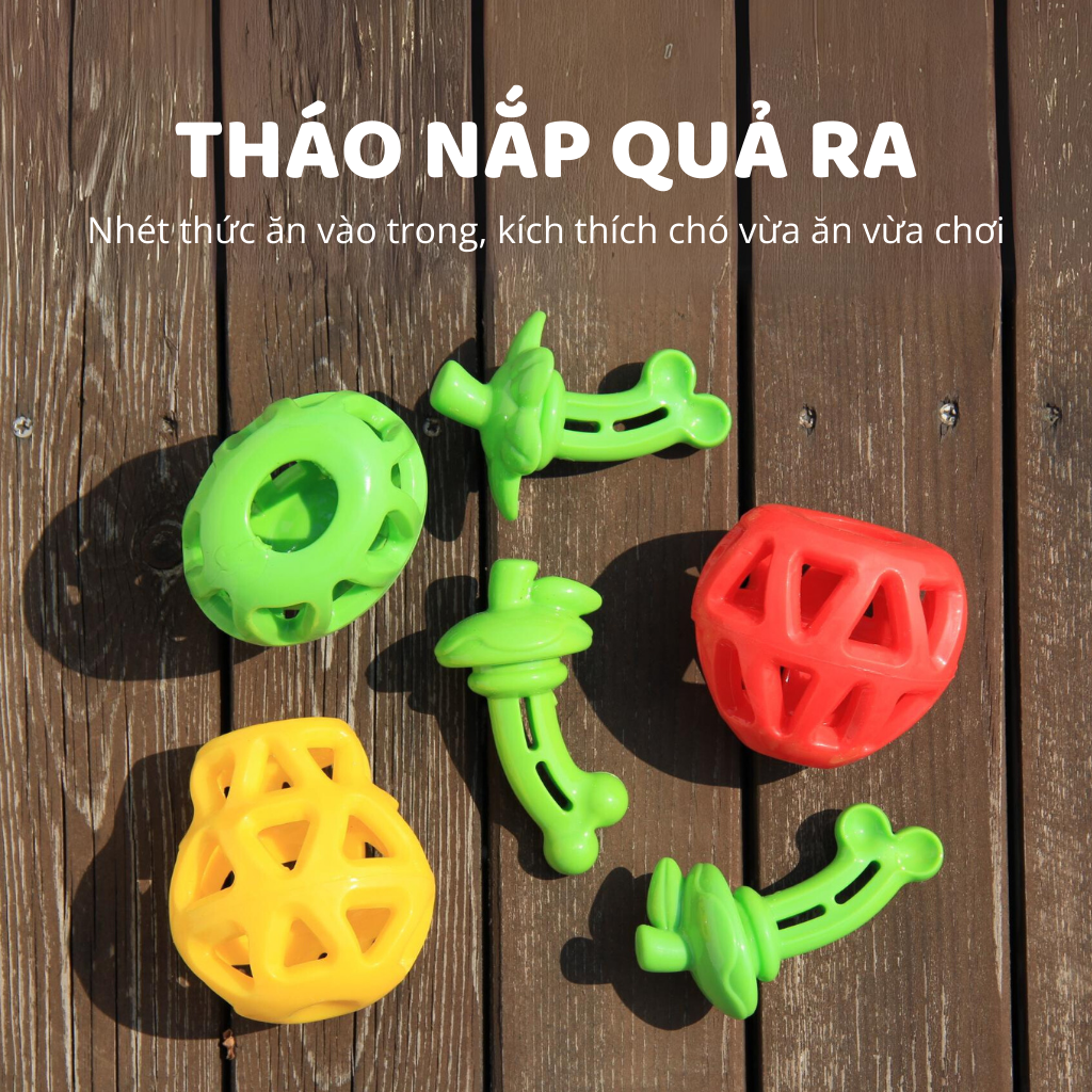 FOFOS Đồ Chơi Rớt Đồ Ăn Hình Trái Lê – Đồ Chơi Nhai Cao Su Tự Nhiên Cho Chó
