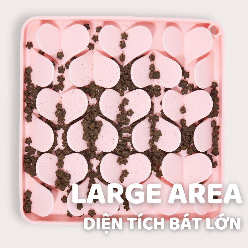 FOFOS Licking Mat – Thảm Liếm Silicone Cho Chó Mèo Giảm Lo Âu, Chậm Ăn & Sạch Răng (Màu Nâu Đậm)