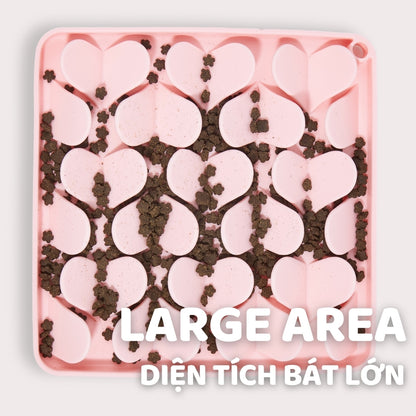 FOFOS Licking Mat – Thảm Liếm Silicone Cho Chó Mèo Giảm Lo Âu, Chậm Ăn & Sạch Răng (Màu Nâu Đậm)
