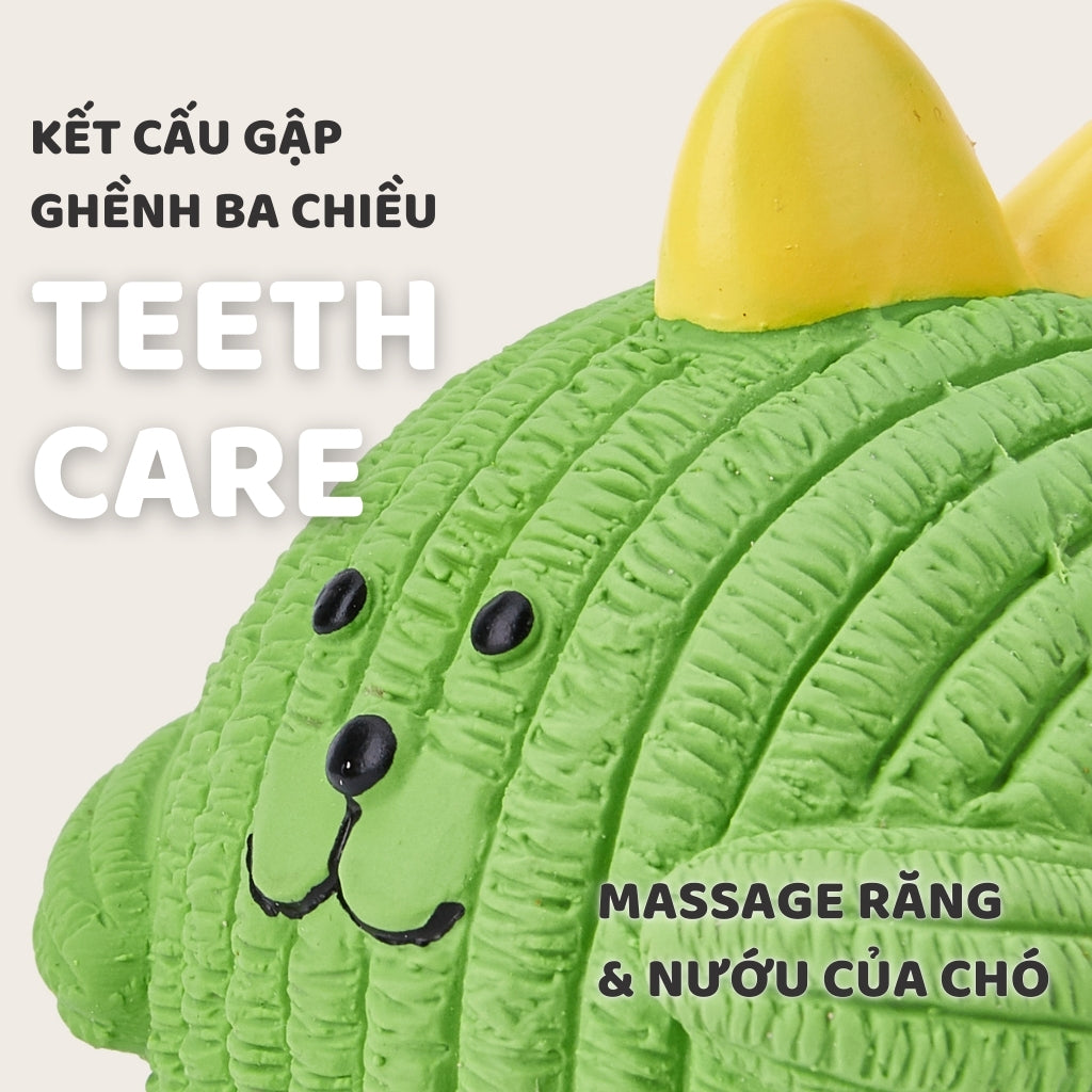 FOFOS Đồ Chơi Bóng Cao Su Latex Hình Cáo Có Còi Kêu Cho Chó – Màu Cam, 100% Latex Tự Nhiên