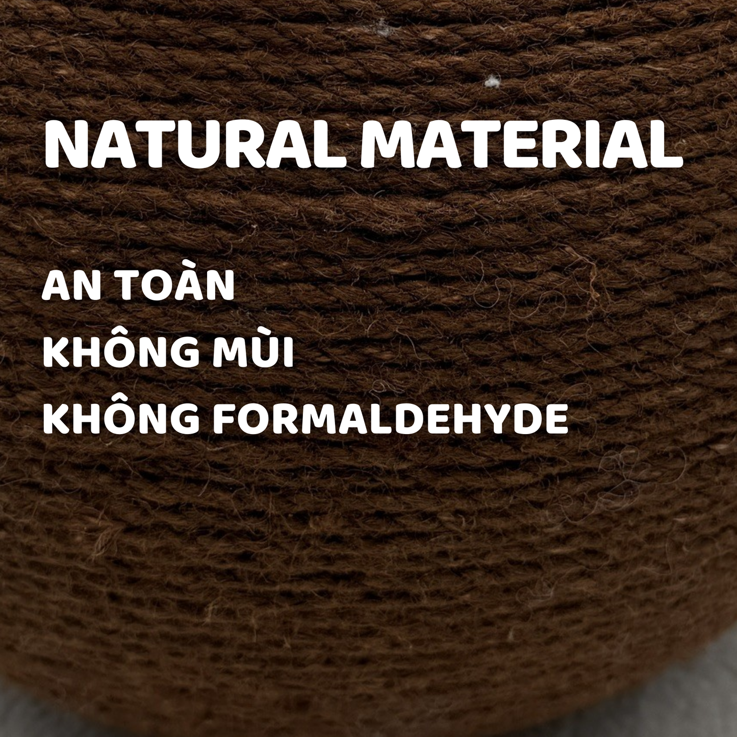 FOFOS Trụ Cào Móng Hình Trái Dừa Kèm Hoa Trang Trí Cho Mèo – Dây Sisal Tự Nhiên 28.5x25cm