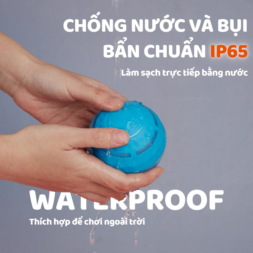 FFOFOS Bóng Lăn Tự Động Thông Minh Đèn LED Cho Chó – Sạc Nhanh Type-C, Chống Nước 8.5x8.5x8.5cm