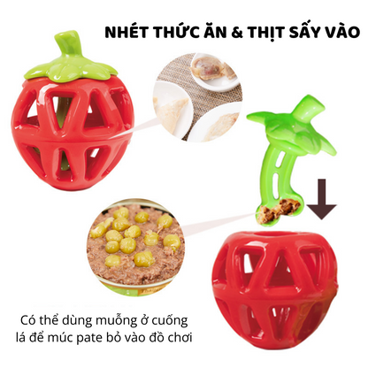 FOFOS Đồ Chơi Rớt Đồ Ăn Hình Trái Lê – Đồ Chơi Nhai Cao Su Tự Nhiên Cho Chó
