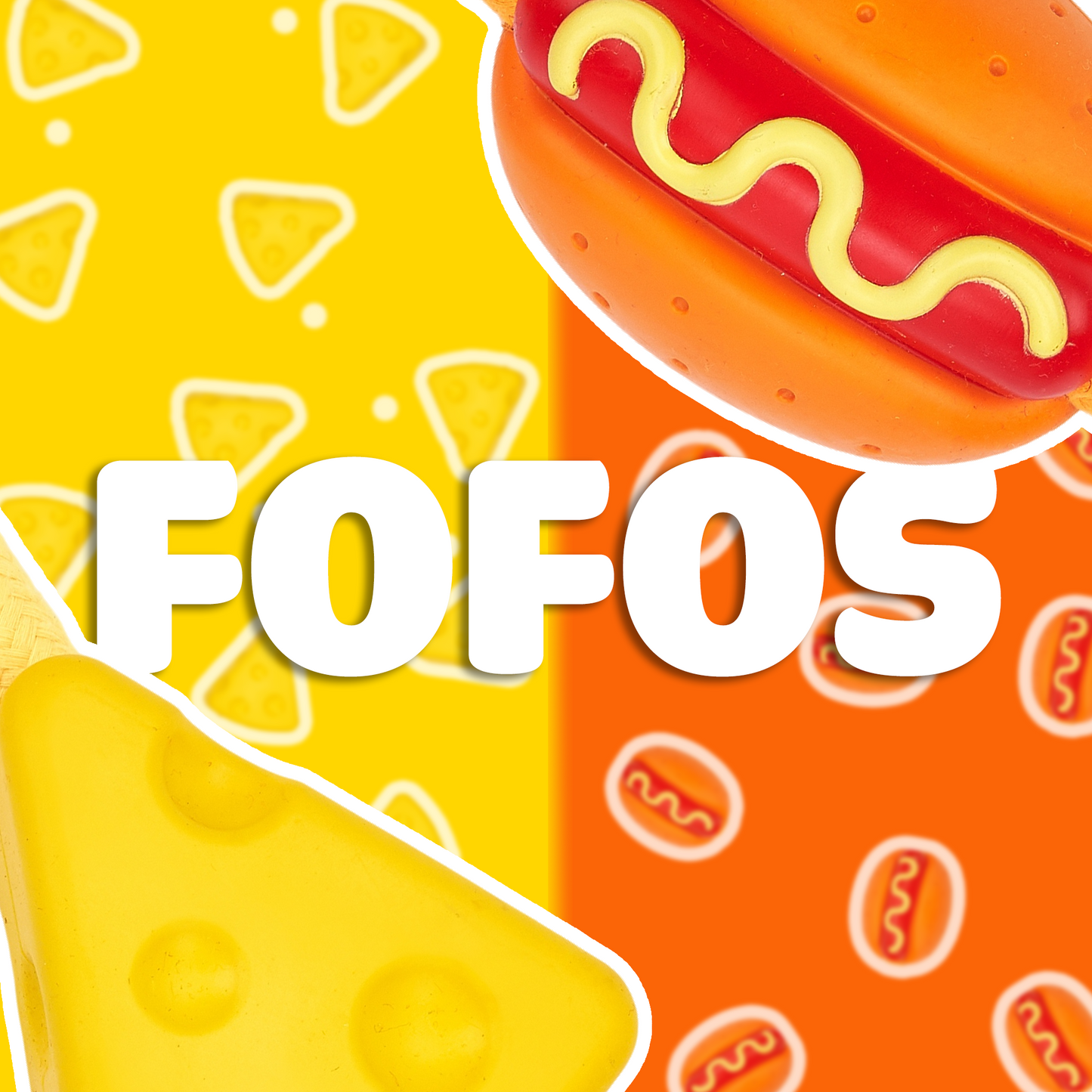 FOFOS Đồ Chơi Dây Bện Kèm Cao Su Hình Xúc Xích Cho Chó – Màu Cam, Kết Hợp Kéo Co Và Gặm Nhai