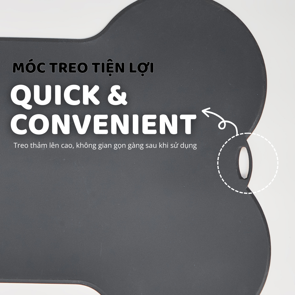 FOFOS Thảm Silicon Lót Bát Ăn Hình Xương Chống Trượt, Chống Thấm Nước Cho Chó Mèo