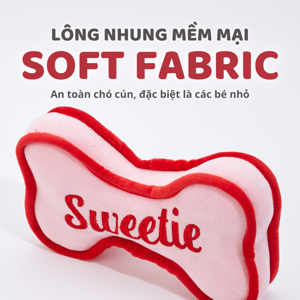FOFOS Đồ Chơi Nhồi Bông Hình Trái Tim Mũi Tên "XOXO" Có Còi Kêu Cho Chó – Bộ Sưu Tập Valentine